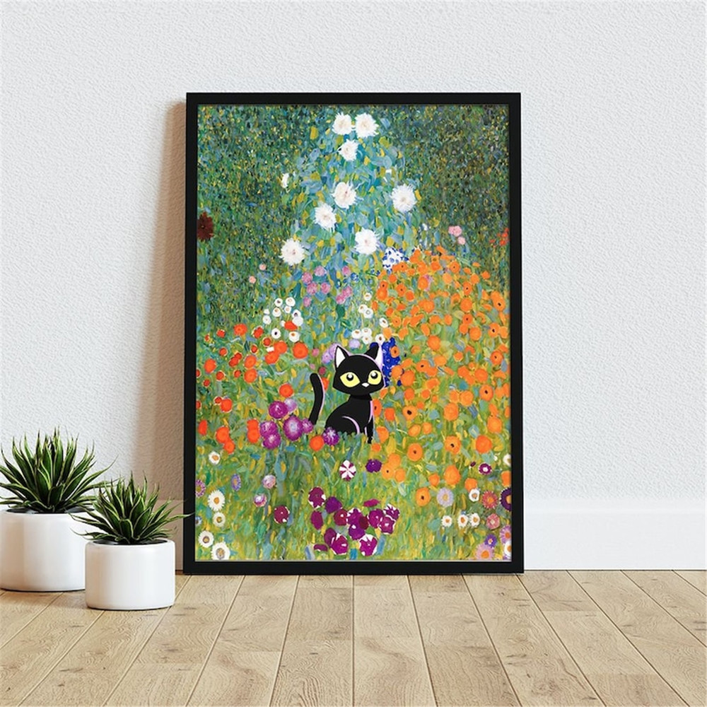 MR-2382023155329-gustav-klimt-garden-cat-print-klimt-flowers-cat-poster-image-1.jpg