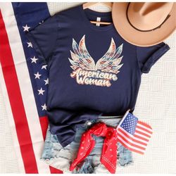 american woman shirt, 4th of july shirt, freedom wings shirt, usa shirt, memorial day shirt, fourth of july shirt, ameri