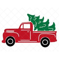 christmas truck svg, holiday svg, christmas svg, png, eps, dxf, cricut, cut files, silhouette files, download, print