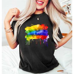 pride rainbow flag shirt, lgbtq flag shirt, lgbtq shirt, gay rights shirt, equality shirt, pride celebration t-shirt, sh