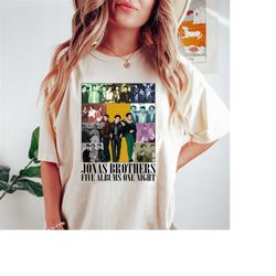 jonas brothers shirt, retro jonas brothers the eras tour shirt, jonas brother merch, joe jonas homage shirt, five albums