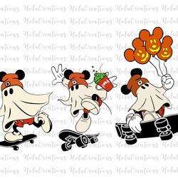 bundle ghost skateboarding creep it real svg, halloween, trick or treat, spooky vibes, boo svg, files for cricut