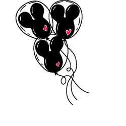 qualityperfectionus digital download - mickey mouse balloons - png, svg file for cricut, htv, instant download