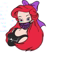 qualityperfectionus digital download - the little mermaid ariel mask - png, svg file for cricut, htv, instant download