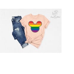 mickey rainbow disney t-shirts, mickey head sunset shirts, cute disney family vacation outfit, funny disneyland tee, sum