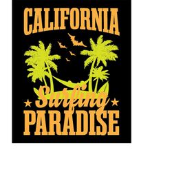 qualityperfectionus digital download - california surfing paradise - svg file for cricut, htv, instant download