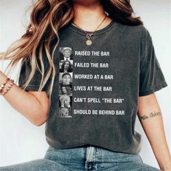 trump raised the bar tees, funny biden can't spell the bar shirt, anti biden meme, funny political shirt, republican shi
