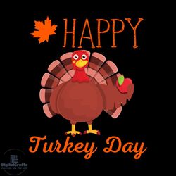 happy turkey day svg, thanksgiving svg, thankful svg, maple leaf svg, 1st thanksgiving svg