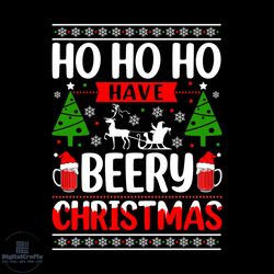 hohoho hace beery christmas svg, christmas svg, snowman svg, santa sleigh svg, beer svg