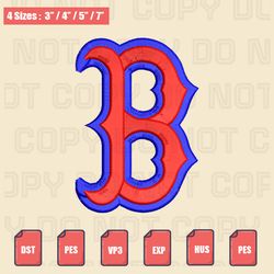 boston red sox logo 3d embroidery designs, mlb logo embroidery files, file for embroidery machine