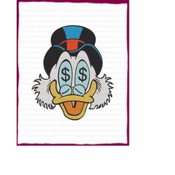 scrooge mcduck ducktales fill embroidery design 19 - instant download