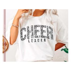 cheerleader svg png, distressed cheer shirt design, cheerleading mom, mama, leopard sublimation print, cut file for cric