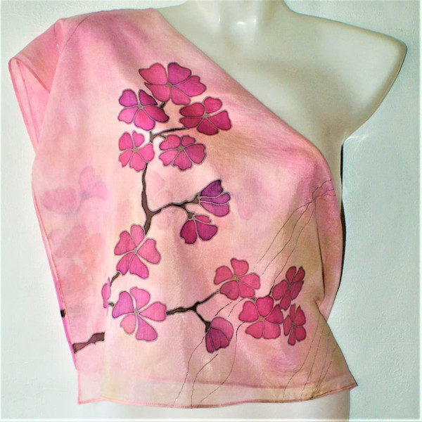Hand-painted-small-pink-cotton-silk-square-hair-scarf-for-women-print-cherry-blossom.jpg