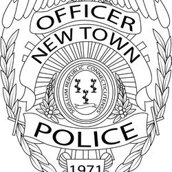 new town police officer badge connecticutensis vector svg eps dxf png jpg file