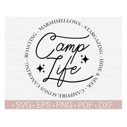 camp life svg, camper shirt svg, adventure svg, camping svg, vacation svg cut file for cricut, happy camper shirt design