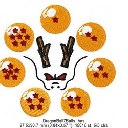 son goku embroidery design file, dragon ball anime embroidery design anime pes. brother machine file swoosh nike 7 balls