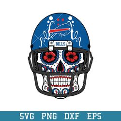 Skull Helmet Patterns Buffalo Bills Svg, Buffalo Bills Svg, NFL Svg, Png Dxf Eps Digital File