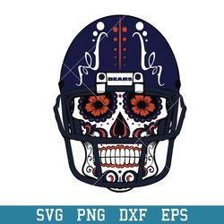 Skull Helmet Patterns Chicago Bears Svg, Chicago Bears Svg, NFL Svg, Png Dxf Eps Digital File