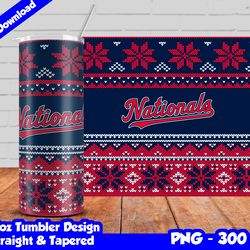 nationals tumbler design png, 20oz skinny tumbler sublimation template, nationals tumbler straight and tapered design,