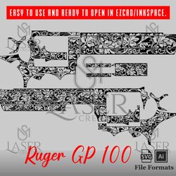 sm laser creations ruger gp 100 scroll design
