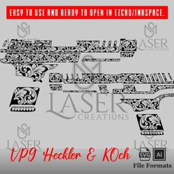 sm laser creations vp9 - heckler & koch scroll design