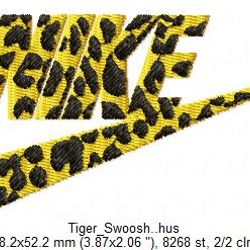 nike tiger swoosh embroidery design file,  anime embroidery design, machine embroidery file. brother design