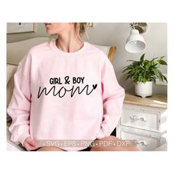 girl and boy mama svg file, girl mom svg, boy mom svg, mama svg, mom life svg, mother's day svg cut file for cricut, mom