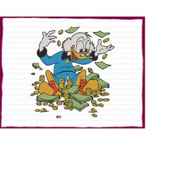 scrooge mcduck ducktales fill embroidery design 32 - instant download