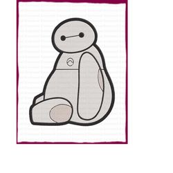 baymax big hero 6 filled embroidery design 11 - instant download