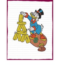 scrooge mcduck ducktales fill embroidery design 30 - instant download