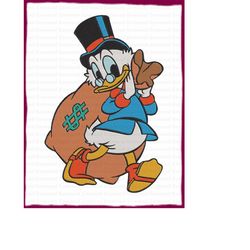 scrooge mcduck ducktales fill embroidery design 29 - instant download