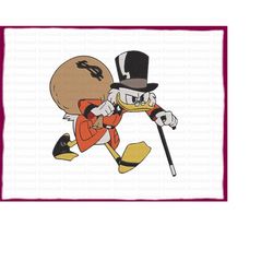 scrooge mcduck ducktales fill embroidery design 6 - instant download