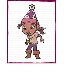 izzy birthday jake and the never land pirates fill embroidery design - instant download
