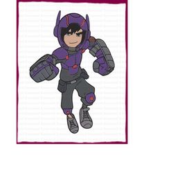 hiro hamada big hero 6 filled embroidery design 1 - instant download
