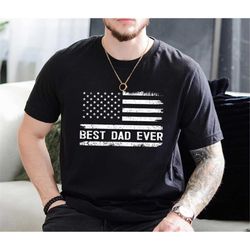 best dad ever american flag shirt, fathers day tee, dad gift shirt, fathers day gift, military dad tee, hero dad shirt,