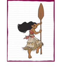 moana filled embroidery design 6 - instant download