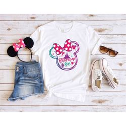 disney minnie birthday girl shirt, disney birthday girl t-shirt, disney birthday shirt, disney birthday party shirt, bir