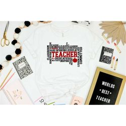 teacher wordart shirt, teacher life shirt, teacher shirts, preschool teacher, teacher gifts, teacher graduation, hello s