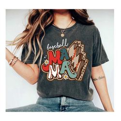 baseball mom shirt, retro baseball mama shirt, baseball mama sweatshirt, baseball sweatshirt for mom, sports mom gift, b