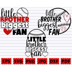Little Brother Biggest Fan SVG | Little Brother SVG | Biggest Fan SVG | Brother Svg | Fan Svg | Brother Fan Svg | Baseba