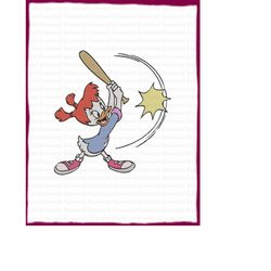 gosalyn mallard darkwing duck fill embroidery design 2 - instant download