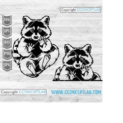 raccoon svg | peeking animal clipart | cute trash panda cutfile | funny street cat stencil | trashy woodland dxf | rave