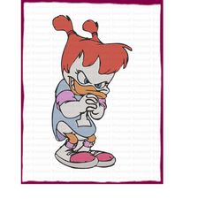 gosalyn mallard darkwing duck fill embroidery design 4 - instant download