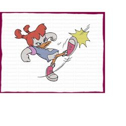 gosalyn mallard darkwing duck fill embroidery design 1 - instant download