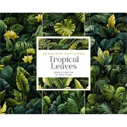 watercolor tropical seamless pattern, commercial use digital download, journaling, watercolor seamless pattern tiles