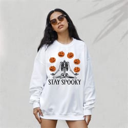 retro halloween spooky club sweatshirt, fall design, cute vintage halloween sweater, skeleton sweatshirt ,autumn sweater