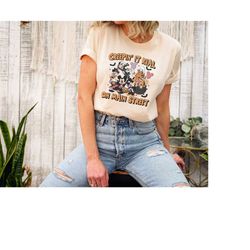 retro disney creepin' it real on main street shirt, disney halloween matching shirt, halloween disneyland shirt, hallowe