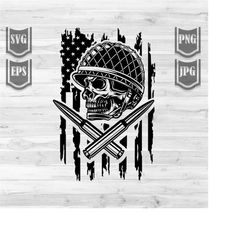 us soldier skull svg file || us army svg || us military svg || usa veteran svg || army skull svg || usa flag distressed