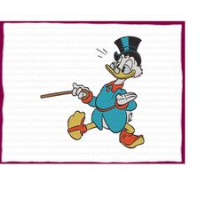 scrooge mcduck ducktales fill embroidery design 14 - instant download