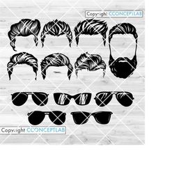 90 off 7 man hairstyles and glasses || hair stylist svg | eye glasses svg | men hair svg | bundle hair style svg | hair